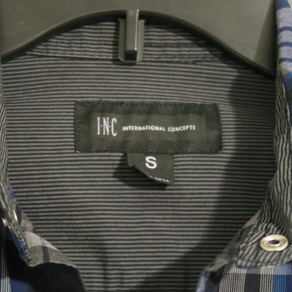INC International Concepts Plaid Long Sleeve Button Down Shirt Mens Small - Picture 4 of 4